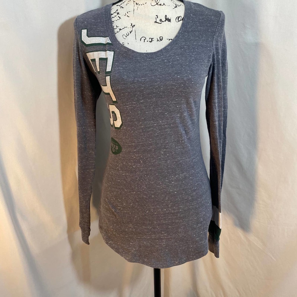 Nike Team Apparel Scooped Neck Long Sleeve Jets Shirt Sz S